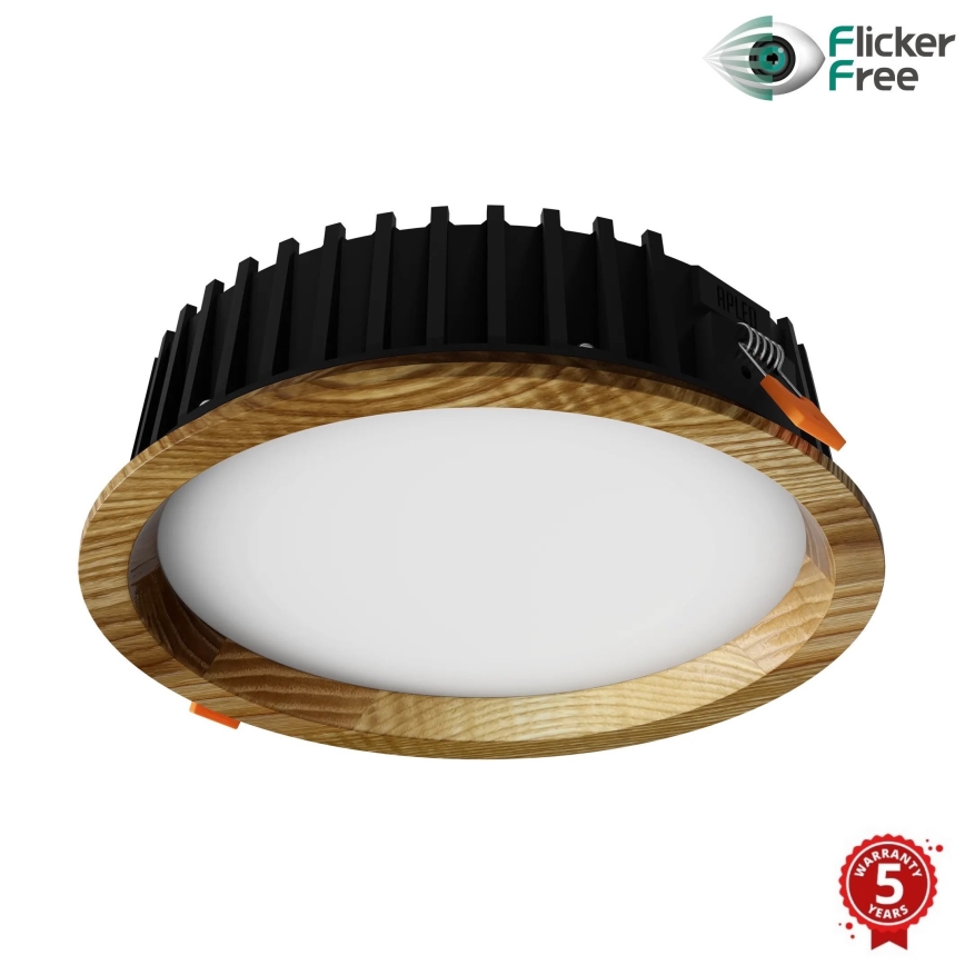 APLED - LED Podhledové svítidlo RONDO WOODLINE LED/6W/230V 4000K pr. 15 cm jasan masiv