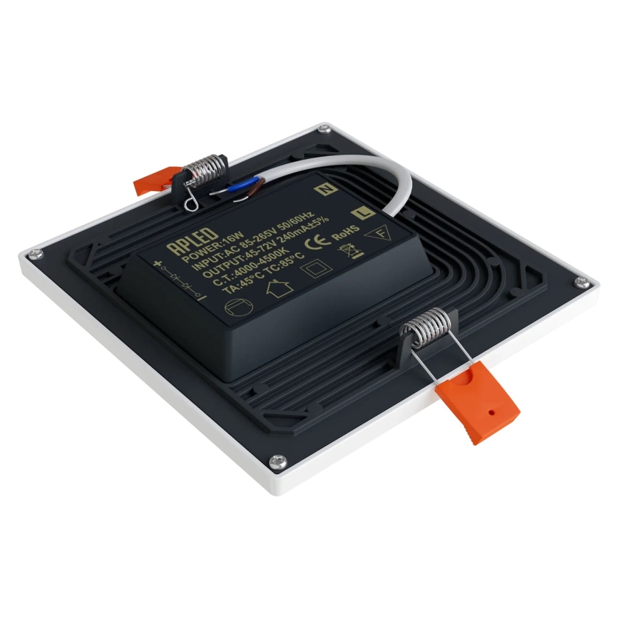 APLED - LED Podhledové svítidlo SQUARE SLIM LED/16W/230V 14,5x14,5 cm bílá