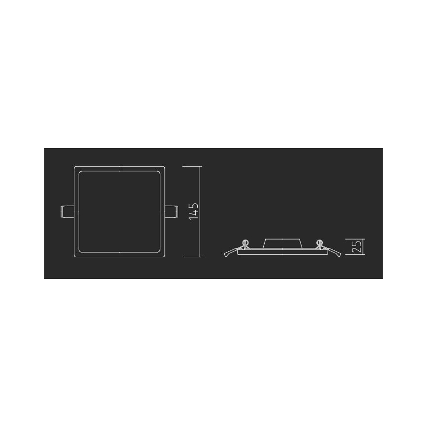 APLED - LED Podhledové svítidlo SQUARE SLIM LED/16W/230V 14,5x14,5 cm bílá