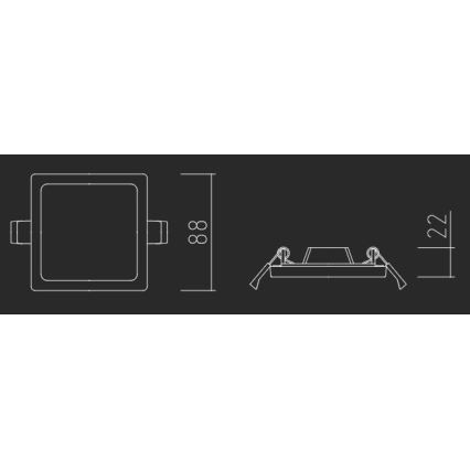 APLED - LED Podhledové svítidlo SQUARE SLIM LED/8W/230V 9x9 cm bílá