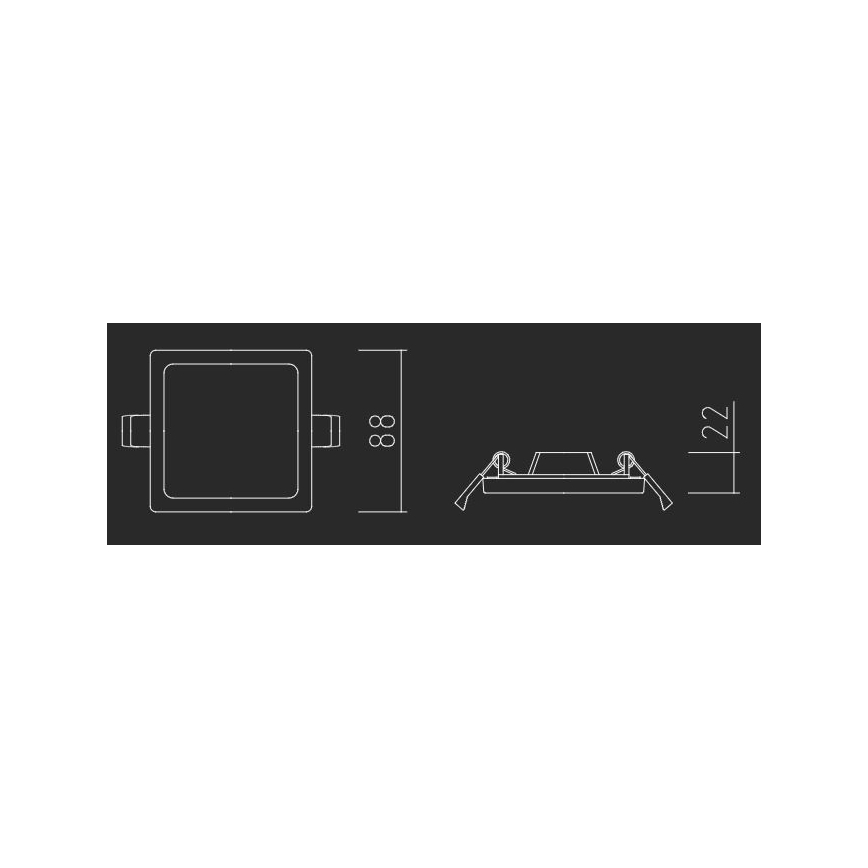 APLED - LED Podhledové svítidlo SQUARE SLIM LED/8W/230V 9x9 cm bílá