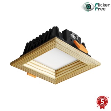 APLED - LED Podhledové svítidlo SQUARE WOODLINE LED/3W/230V 3000K 9x9 cm borovice masiv