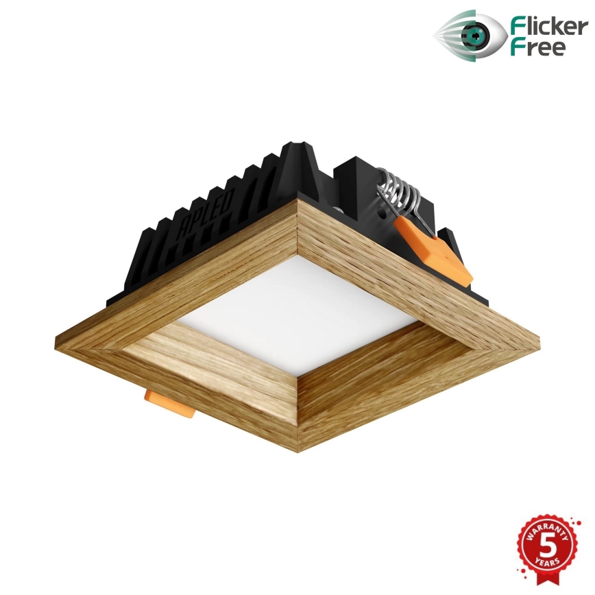 APLED - LED Podhledové svítidlo SQUARE WOODLINE LED/3W/230V 3000K 9x9 cm dub masiv