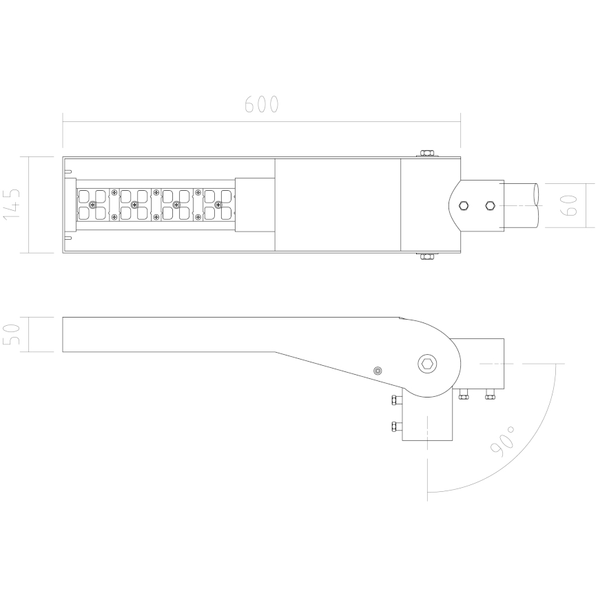 APLED - LED Pouliční lampa FLEXIBO PREMIUM LED/19W/90-265V IP65 2700K