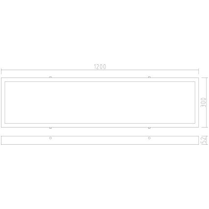 APLED - LED Přisazený panel LONG LED/40W/230V 4000K 120x30cm IP41 bílá