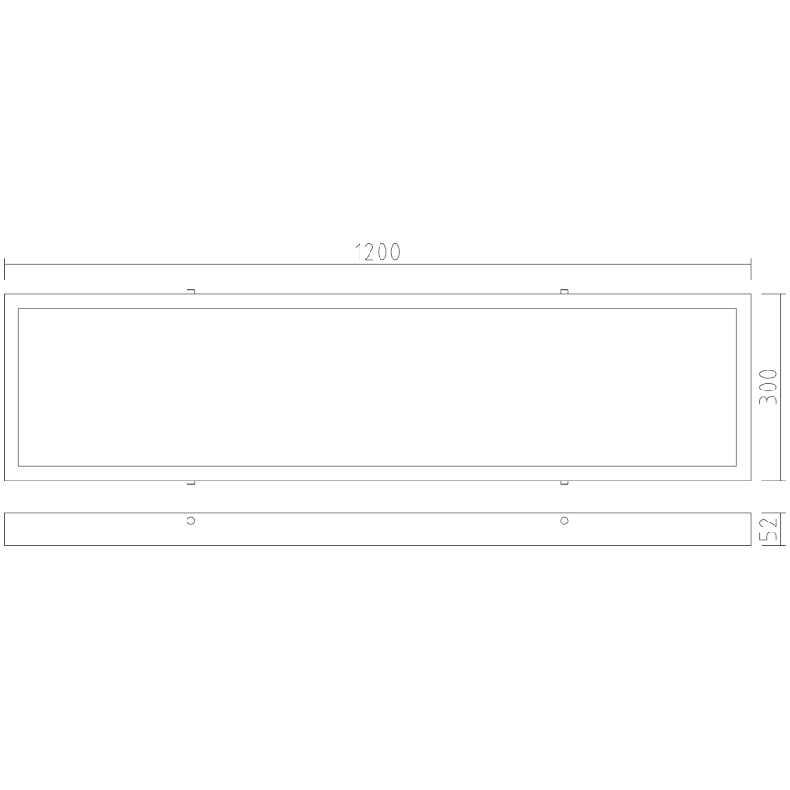 APLED - LED Přisazený panel LONG LED/40W/230V 4000K 120x30cm IP41 bílá