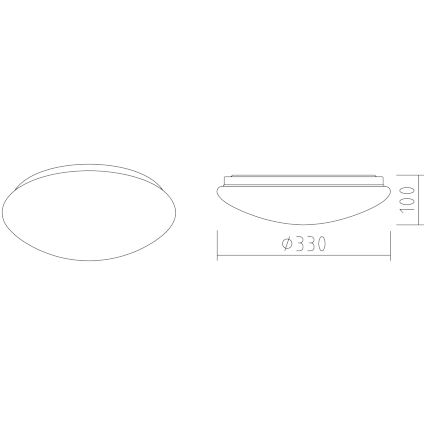 APLED - LED Stropní svítidlo LENS P TRICOLOR LED/18W/230V IP41 2700 - 6500K 1210lm