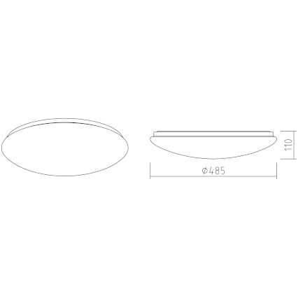 APLED - LED Stropní svítidlo LENS P TRICOLOR LED/36W/230V IP41 2700 - 6500K 2520lm
