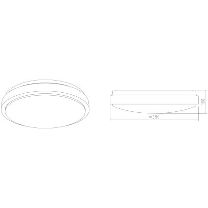APLED - LED Stropní svítidlo LENS PP TRICOLOR LED/24W/230V IP41 2700 - 6500K 1680lm