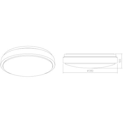 APLED - LED Stropní svítidlo LENS R TRICOLOR LED/24W/230V IP41 2700 - 6500K 1680lm