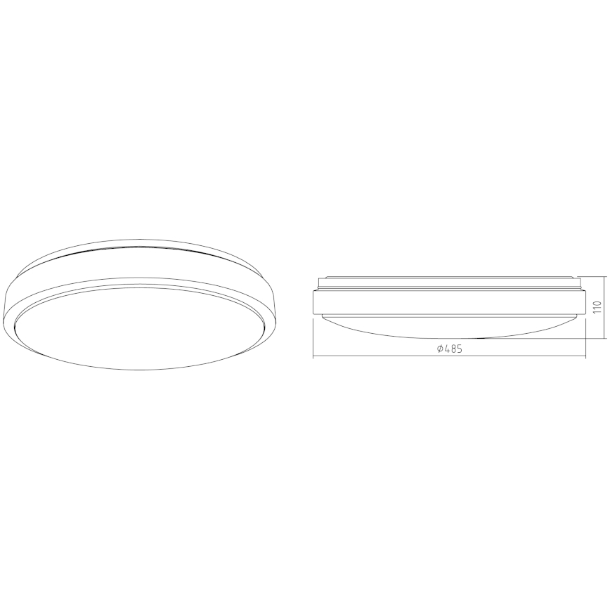 APLED - LED Stropní svítidlo LENS R TRICOLOR LED/36W/230V IP41 2700 - 6500K 2520lm