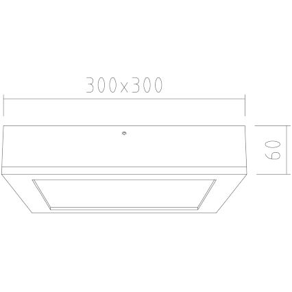 APLED - LED Stropní svítidlo QUADRA LED/24W/230V dub