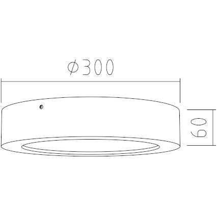 APLED - LED Stropní svítidlo RONDO LED/24W/230V pr. 30 cm dub