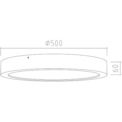 APLED - LED Stropní svítidlo RONDO LED/48W/230V pr. 50 cm dub