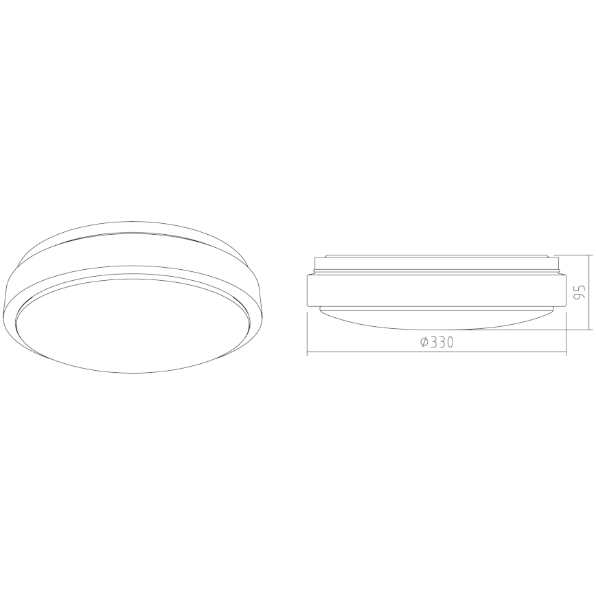 APLED - LED Stropní svítidlo se senzorem LENS R TRICOLOR LED/18W/230V IP44 2700 - 6500K 1210lm