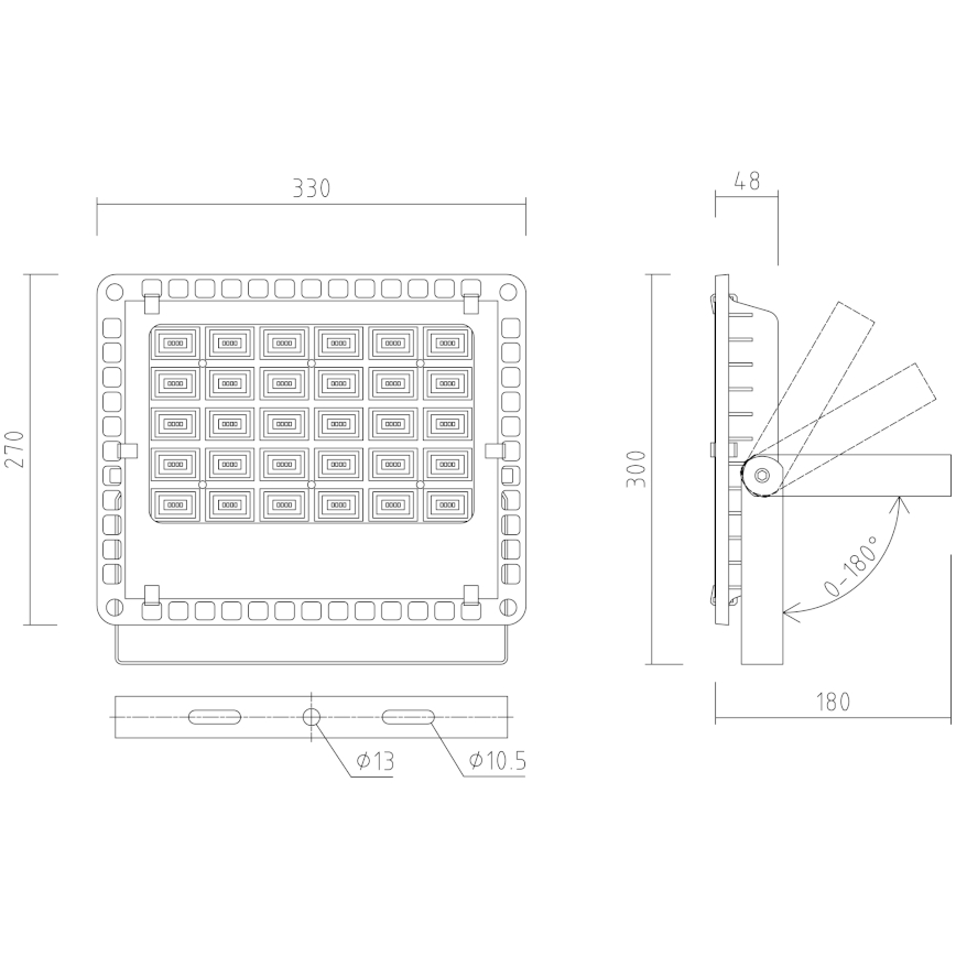 APLED - LED Venkovní reflektor PRO LED/100W/230V IP66 10000lm 6000K