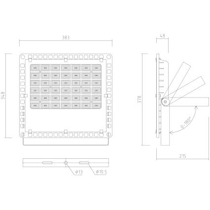 APLED - LED Venkovní reflektor PRO LED/150W/230V IP66 15000lm 6000K