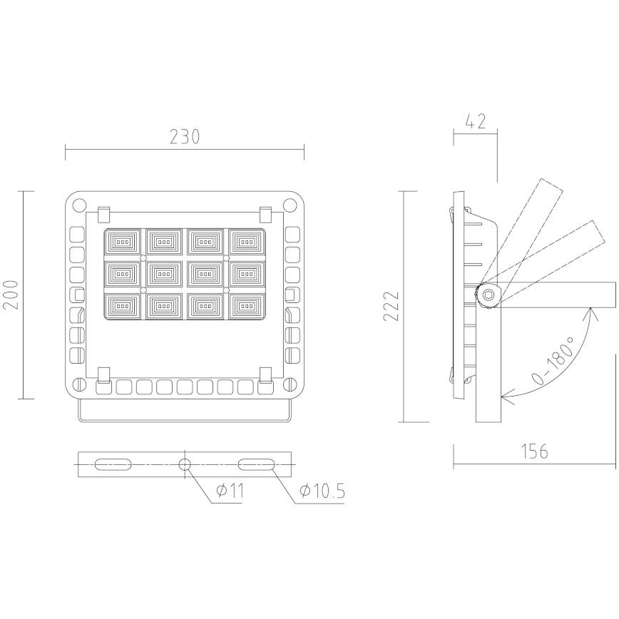 APLED - LED Venkovní reflektor PRO LED/30W/230V  IP66 3000lm 6000K