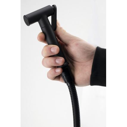 Aqualine - Bidetová baterie se sprškou pro podomítkovou instalaci matná černá