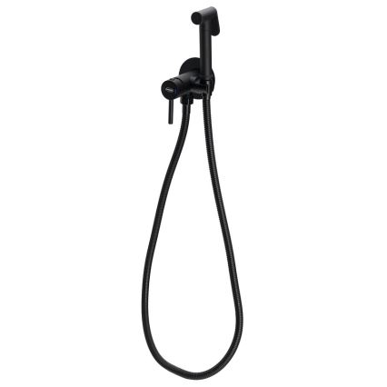 Aqualine - Bidetová baterie se sprškou pro podomítkovou instalaci matná černá