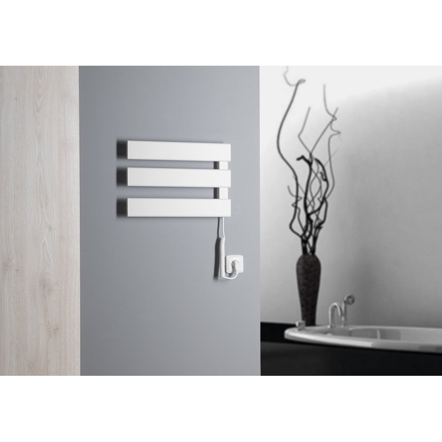 Aqualine - Elektrický sušák na ručníky ELVIS 50W/230V 34,2 cm bílá pravá