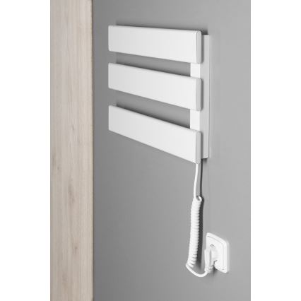 Aqualine - Elektrický sušák na ručníky ELVIS 50W/230V 34,2 cm bílá pravá