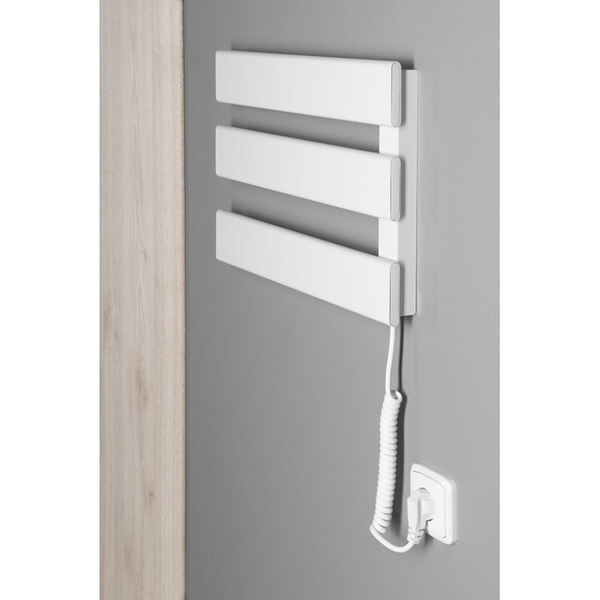 Aqualine - Elektrický sušák na ručníky ELVIS 50W/230V 34,2 cm bílá pravá