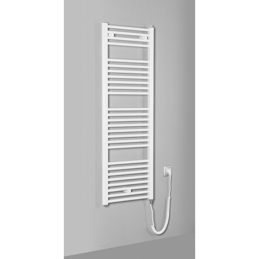 Aqualine - Koupelnový elektrický radiátor DIRECT-E 400W/230V 132 cm bílá rovný