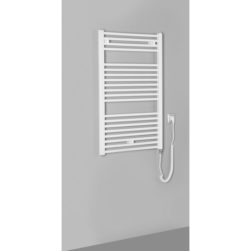 Aqualine - Koupelnový elektrický radiátor DIRECT-E 400W/230V 96 cm bílá rovný