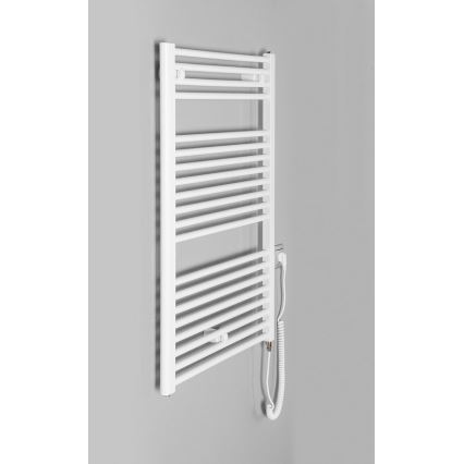 Aqualine - Koupelnový elektrický radiátor DIRECT-E 400W/230V 96 cm bílá rovný
