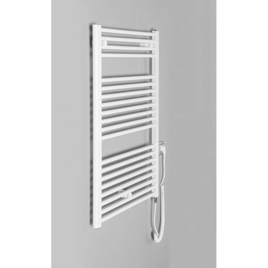 Aqualine - Koupelnový elektrický radiátor DIRECT-E 400W/230V 96 cm bílá rovný
