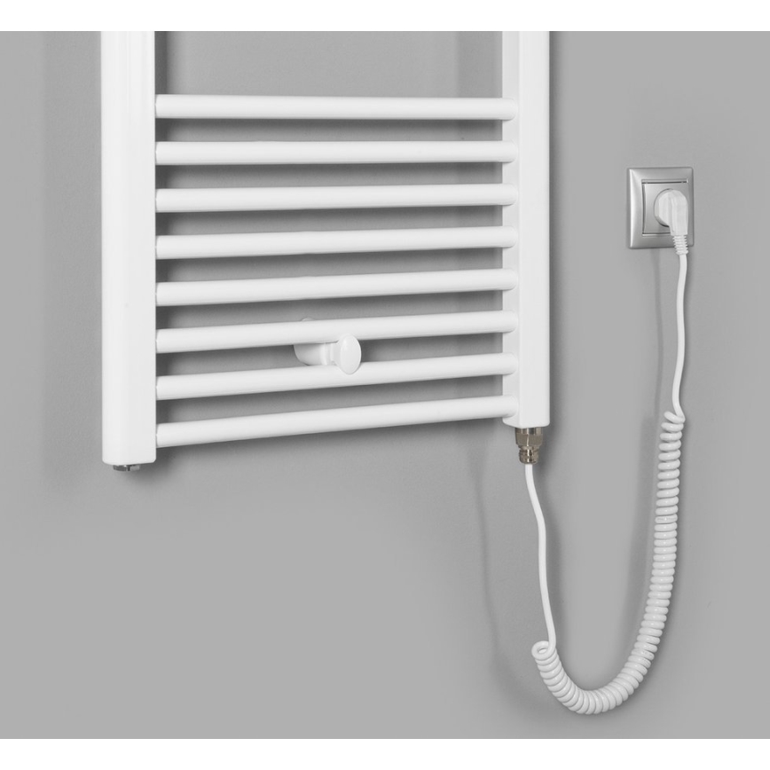 Aqualine - Koupelnový elektrický radiátor DIRECT-E 400W/230V 96 cm bílá rovný