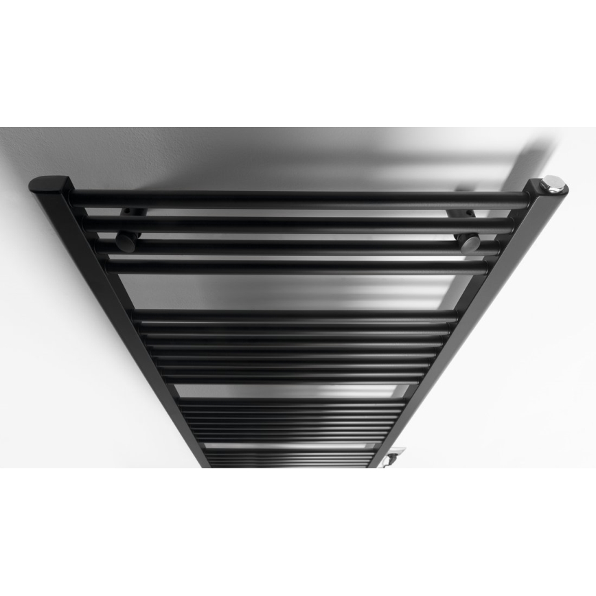 Aqualine - Koupelnový elektrický radiátor DIRECT-E 600W/230V 132 cm matná černá rovný