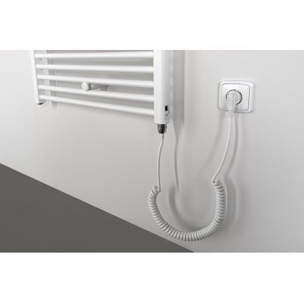 Aqualine - Koupelnový elektrický radiátor DIRECT-E 800W/230V 168 cm bílá rovný