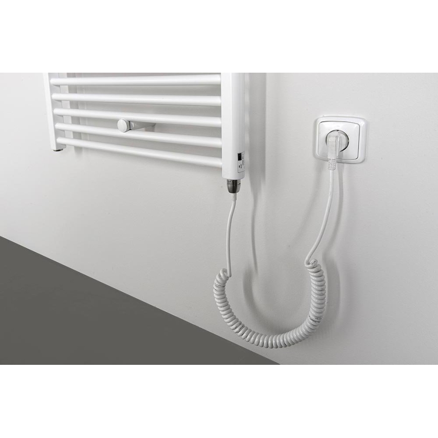 Aqualine - Koupelnový elektrický radiátor DIRECT-E 800W/230V 168 cm bílá rovný
