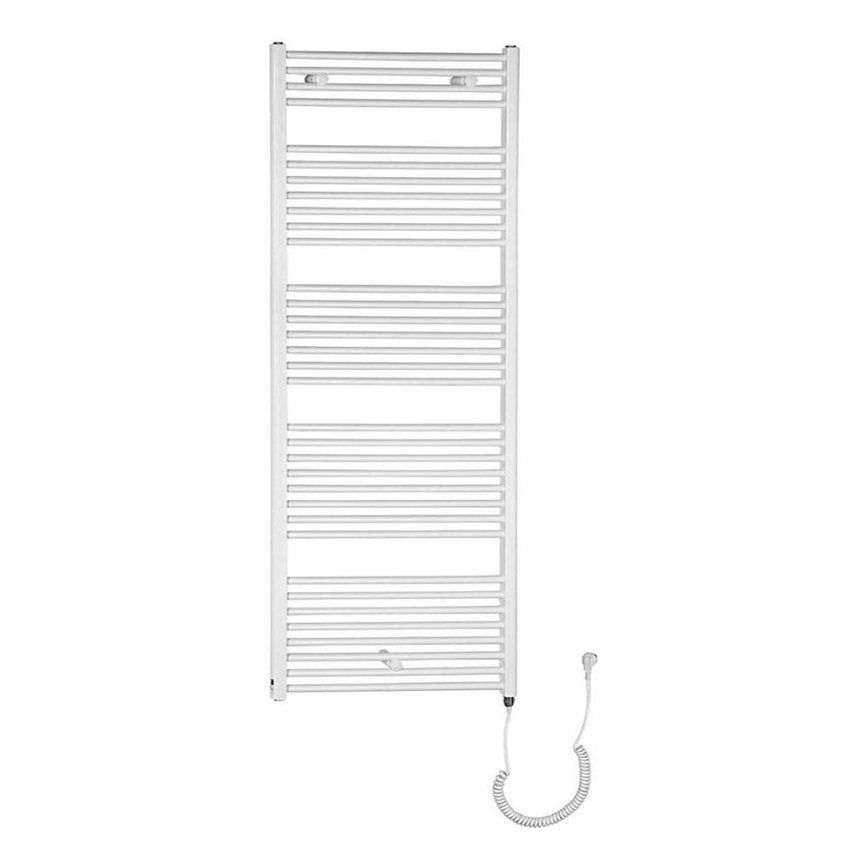 Aqualine - Koupelnový elektrický radiátor DIRECT-E 800W/230V 168 cm bílá rovný