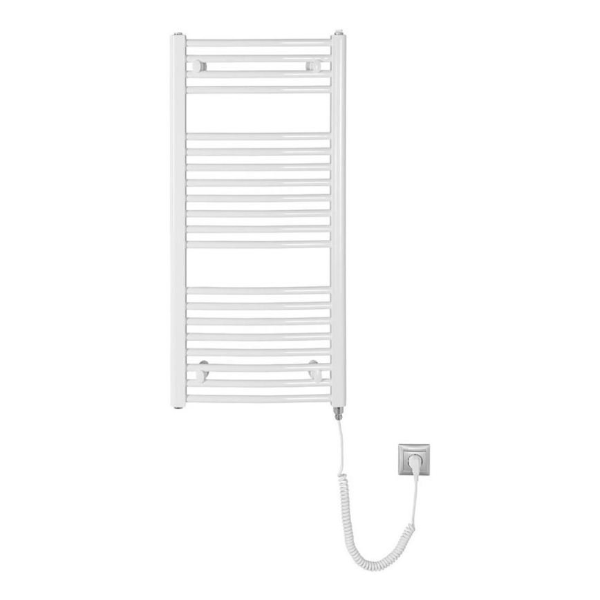 Aqualine - Koupelnový elektrický radiátor ORBIT-E 300W/230V 96 cm bílá oblý