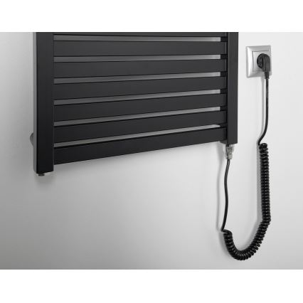 Aqualine - Koupelnový elektrický radiátor TONDI-E 500W 133x45 cm matná černá