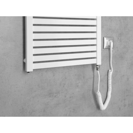 Aqualine - Koupelnový elektrický radiátor TONDI-E 500W/230V 133 cm bílá rovný