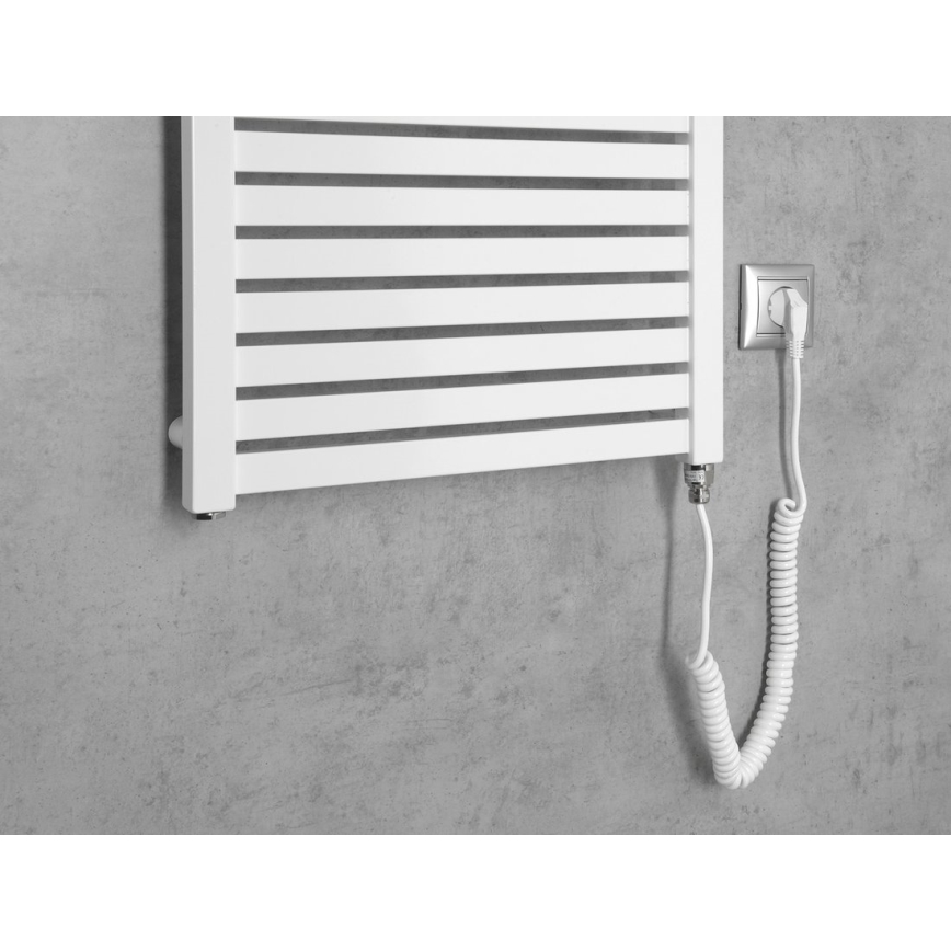 Aqualine - Koupelnový elektrický radiátor TONDI-E 500W/230V 133 cm bílá rovný
