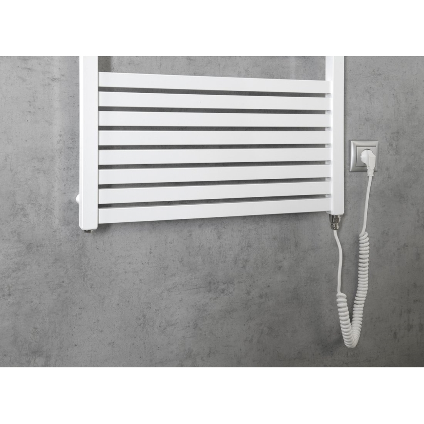 Aqualine - Koupelnový elektrický radiátor TONDI-E 800W/230V 169 cm bílá rovný
