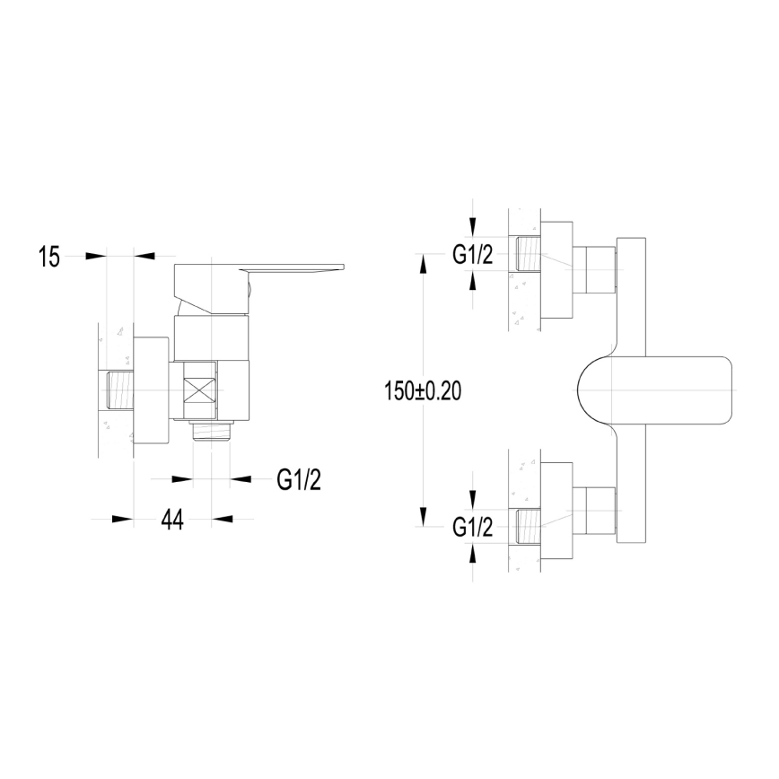 Aqualine - Sprchová baterie DAPHNE lesklý chrom