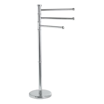 Aqualine - Stojan s věšákem na ručníky SAMBA 85,5 cm nerez/lesklý chrom