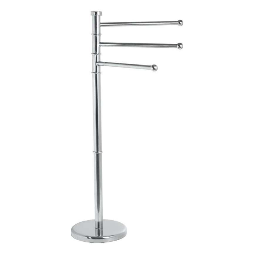 Aqualine - Stojan s věšákem na ručníky SAMBA 85,5 cm nerez/lesklý chrom