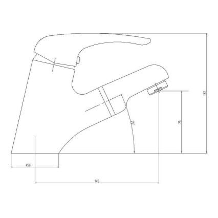 Aqualine - Umyvadlová baterie KASIOPEA 14,2 cm lesklý chrom