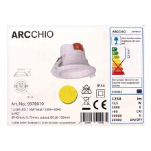 Arcchio - LED Koupelnové podhledové svítidlo ARIAN LED/12,5W/230V IP44