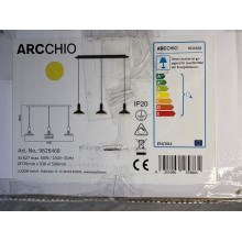 Arcchio - Lustr na lanku JAIKA 3xE27/60W/230V