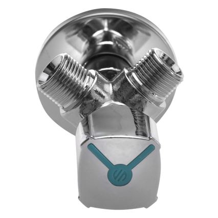 Arco - Rohový ventil kombinovaný se dvěma vývody A-80 lesklý chrom