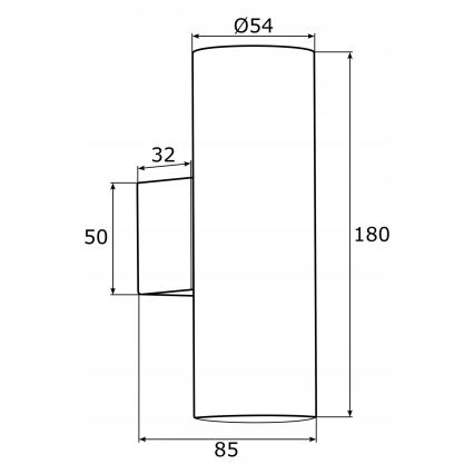 Argon 0910 - Nástěnné svítidlo MITOS 2xGU10/5W/230V bílá