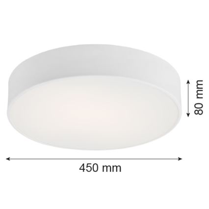 Argon 1188 - Stropní svítidlo DARLING 3xE27/15W/230V pr. 45 cm bílá